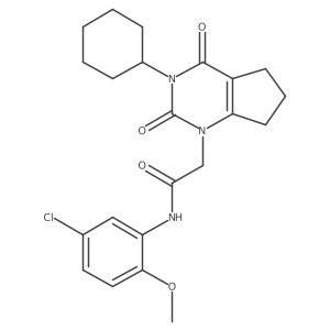 N-(5-chloro-2-methoxyphenyl)-2-(3-cyclohexyl-2,4-dioxo-2,3,4,5,6,7-hexahydro-1H-cyclopenta[d]pyrimidin-1-yl)acetamide Structure