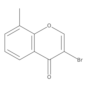 3-Bromo-8-methyl-4H-1-benzopyran-4-one结构式