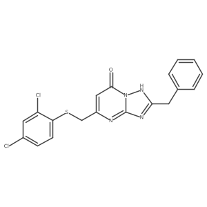2-benzyl-5-[(2,4-dichlorophenyl)sulfanylmethyl]-1H-[1,2,4]triazolo[1,5-a]pyrimidin-7-one Structure