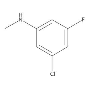 3-Chloro-5-fluoro-N-methylaniline结构式