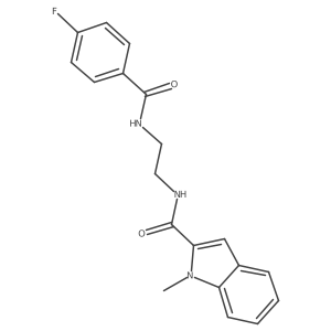 N-(2-{[(4-fluorophenyl)carbonyl]amino}ethyl)-1-methyl-1H-indole-2-carboxamide结构式