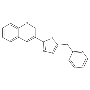 2-benzyl-5-(2H-chromen-3-yl)-1,3,4-oxadiazole结构式