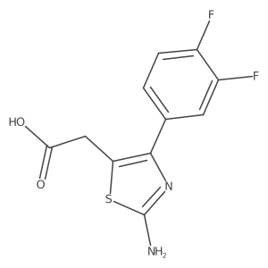 5-Thiazoleacetic acid, 2-amino-4-(3,4-difluorophenyl)- Structure