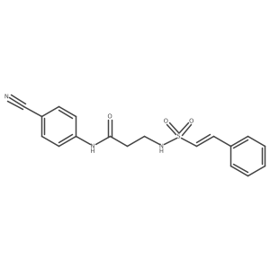 N-(4-cyanophenyl)-3-(2-phenylethenesulfonamido)propanamide Structure