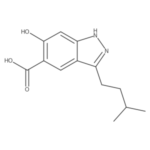 6-hydroxy-3-isopentyl-1H-indazole-5-carboxylic acid结构式