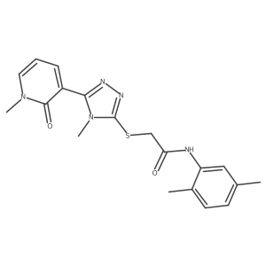 N-(2,5-dimethylphenyl)-2-{[4-methyl-5-(1-methyl-2-oxo-1,2-dihydropyridin-3-yl)-4H-1,2,4-triazol-3-yl]sulfanyl}acetamide Structure