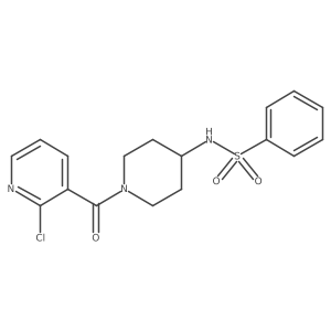 N-[1-(2-chloropyridine-3-carbonyl)piperidin-4-yl]benzenesulfonamide结构式
