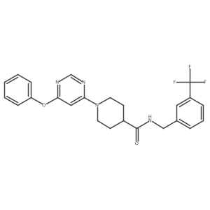 1-(6-phenoxypyrimidin-4-yl)-N-[3-(trifluoromethyl)benzyl]piperidine-4-carboxamide Structure