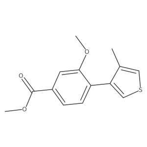 Methyl 3-methoxy-4-(4-methyl-3-thienyl)benzoate结构式