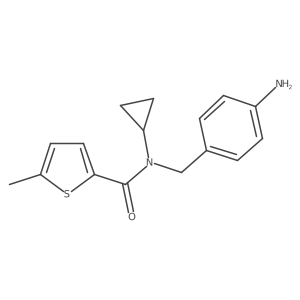 2-Thiophenecarboxamide, N-[(4-aminophenyl)methyl]-N-cyclopropyl-5-methyl-结构式