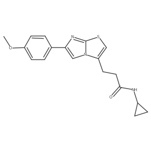 N-cyclopropyl-3-(6-(4-methoxyphenyl)imidazo[2,1-b]thiazol-3-yl)propanamide Structure