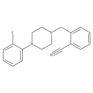 2-[[4-(2-Fluorophenyl)-1-piperazinyl]methyl]benzonitrile Structure