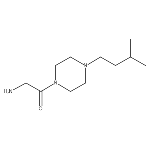 2-Amino-1-[4-(3-methylbutyl)piperazin-1-yl]ethan-1-one结构式