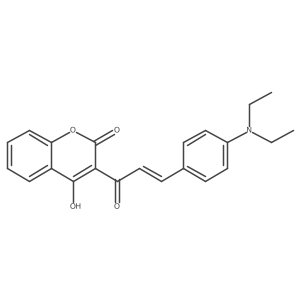(E)-3-(3-(4-(Diethylamino)phenyl)acryloyl)-4-hydroxy-2H-chromen-2-one Structure