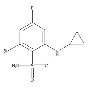 2-Bromo-6-(cyclopropylamino)-4-fluorobenzenesulfonamide Structure