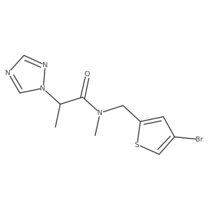n-((4-Bromothiophen-2-yl)methyl)-N-methyl-2-(1h-1,2,4-triazol-1-yl)propanamide结构式