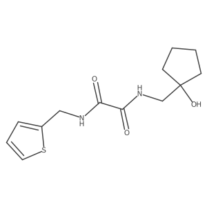 N1-((1-hydroxycyclopentyl)methyl)-N2-(thiophen-2-ylmethyl)oxalamide结构式