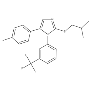 2-(isobutylthio)-5-(p-tolyl)-1-(3-(trifluoromethyl)phenyl)-1H-imidazole结构式