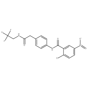 2-chloro-5-nitro-N-(4-(2-oxo-2-((2,2,2-trifluoroethyl)amino)ethyl)phenyl)benzamide Structure