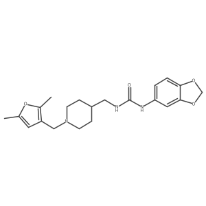 1-(Benzo[d][1,3]dioxol-5-yl)-3-((1-((2,5-dimethylfuran-3-yl)methyl)piperidin-4-yl)methyl)urea Structure