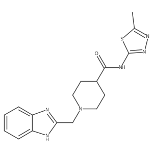 1-((1H-benzo[d]imidazol-2-yl)methyl)-N-(5-methyl-1,3,4-thiadiazol-2-yl)piperidine-4-carboxamide Structure