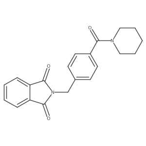 O=C(c1ccc(CN2C(=O)c3ccccc3C2=O)cc1)N1CCCCC1结构式