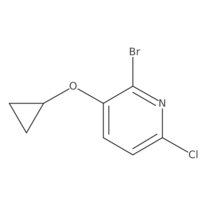 2-Bromo-6-chloro-3-cyclopropoxypyridine Structure