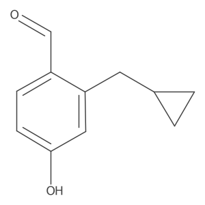 2-(Cyclopropylmethyl)-4-hydroxybenzaldehyde Structure