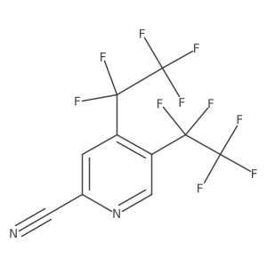 4,5-Bis(1,1,2,2,2-pentafluoroethyl)pyridine-2-carbonitrile结构式