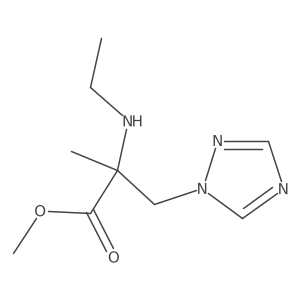 methyl 2-(ethylamino)-2-methyl-3-(1H-1,2,4-triazol-1-yl)propanoate结构式