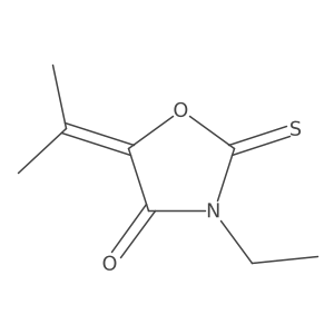 4-Oxazolidinone, 3-ethyl-5-(1-methylethylidene)-2-thioxo-结构式
