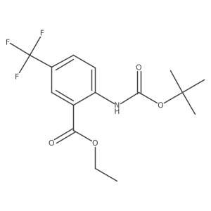 Ethyl 2-[(2-methylpropan-2-yl)oxycarbonylamino]-5-(trifluoromethyl)benzoate Structure