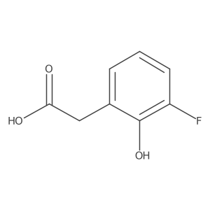 3-Fluoro-2-hydroxyphenylacetic acid结构式