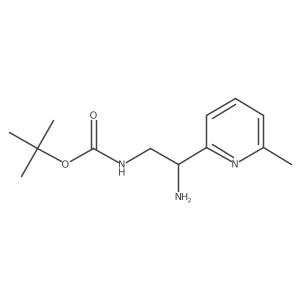 tert-butyl N-[2-amino-2-(6-methylpyridin-2-yl)ethyl]carbamate结构式