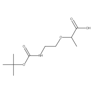 (2R)-2-(2-{[(tert-butoxy)carbonyl]amino}ethoxy)propanoic acid结构式