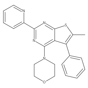 4-[6-Methyl-5-phenyl-2-(pyridin-2-yl)thieno[2,3-d]pyrimidin-4-yl]morpholine Structure