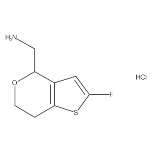 {2-fluoro-4H,6H,7H-thieno[3,2-c]pyran-4-yl}methanamine hydrochloride Structure