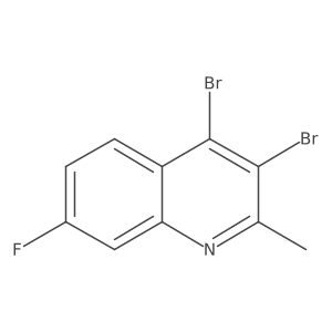 3,4-Dibromo-7-fluoro-2-methylquinoline结构式