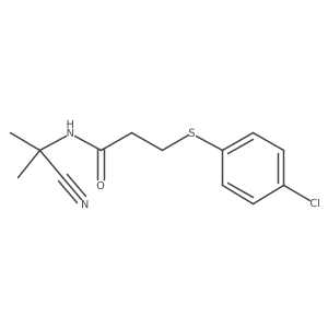 3-[(4-chlorophenyl)sulfanyl]-N-(1-cyano-1-methylethyl)propanamide结构式