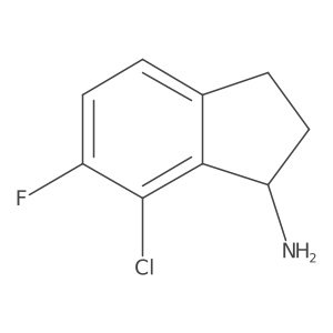 7-Chloro-6-fluoro-2,3-dihydro-1H-inden-1-amine结构式