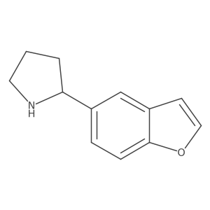 2-(1-Benzofuran-5-yl)pyrrolidine结构式