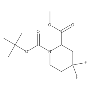 (S)-1-tert-Butyl 2-methyl 4,4-difluoropiperidine-1,2-dicarboxylate Structure