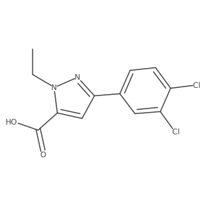 5-(3,4-Dichloro-phenyl)-2-ethyl-2H-pyrazole-3-carboxylic acid Structure