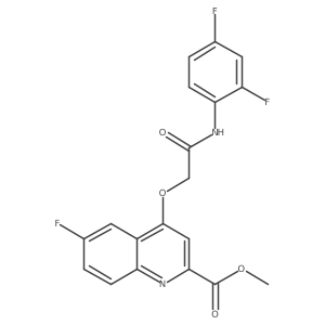 Methyl 4-(2-((2,4-difluorophenyl)amino)-2-oxoethoxy)-6-fluoroquinoline-2-carboxylate结构式