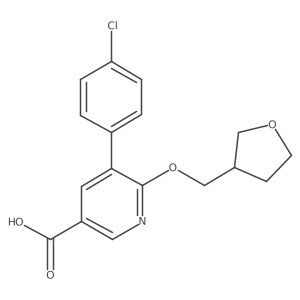 5-(4-Chloro-phenyl)-6-(tetrahydro-furan-3-ylmethoxy)-nicotinic acid Structure
