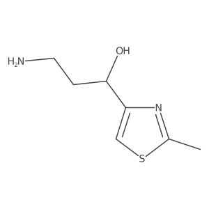 3-Amino-1-(2-methyl-1,3-thiazol-4-yl)propan-1-ol结构式