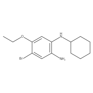 4-Bromo-1-N-cyclohexyl-5-ethoxybenzene-1,2-diamine结构式