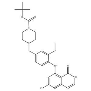Tert-butyl 4-(4-((2-chloro-5-oxo-5,6-dihydropyrido[2,3-d]pyridazin-4-yl)amino)-3-methoxybenzyl)piperazine-1-carboxylate Structure