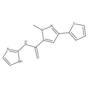 N-(1H-imidazol-2-yl)-1-methyl-3-(thiophen-2-yl)-1H-pyrazole-5-carboxamide Structure