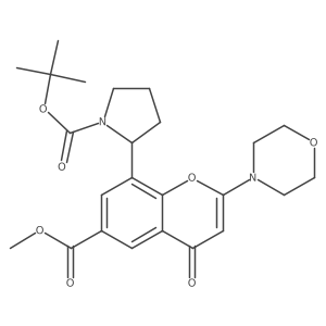 tert-butyl 2-(6-(methoxycarbonyl)-2-morpholino-4-oxo-4H-chromen-8-yl)pyrrolidine-1-carboxylate结构式
